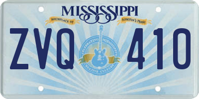 MS license plate ZVQ410
