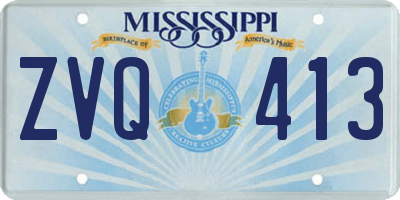 MS license plate ZVQ413