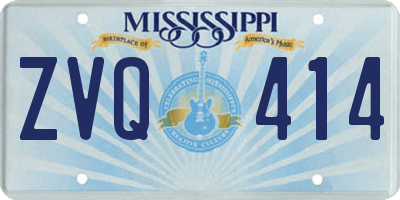 MS license plate ZVQ414