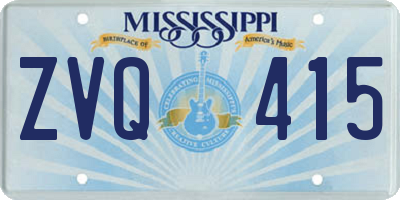 MS license plate ZVQ415