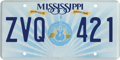 MS license plate ZVQ421
