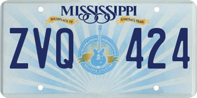 MS license plate ZVQ424