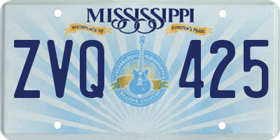 MS license plate ZVQ425