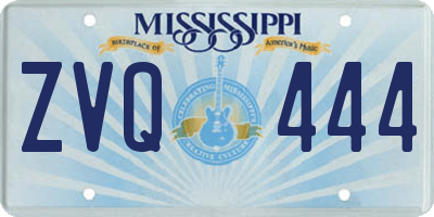 MS license plate ZVQ444