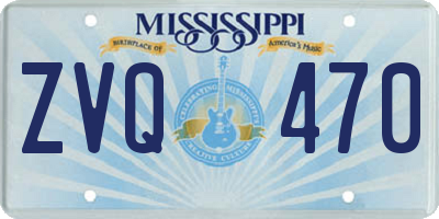 MS license plate ZVQ470