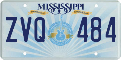 MS license plate ZVQ484