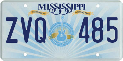 MS license plate ZVQ485