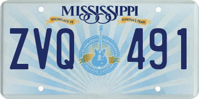 MS license plate ZVQ491