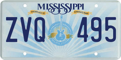 MS license plate ZVQ495