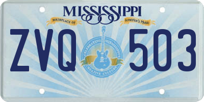 MS license plate ZVQ503