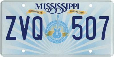 MS license plate ZVQ507
