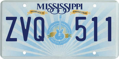 MS license plate ZVQ511