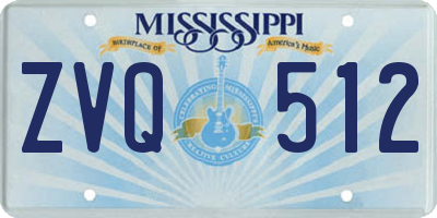 MS license plate ZVQ512