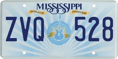 MS license plate ZVQ528