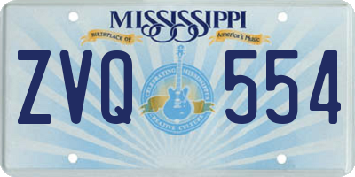 MS license plate ZVQ554