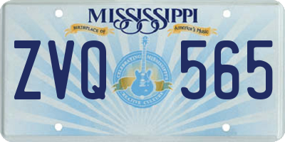 MS license plate ZVQ565