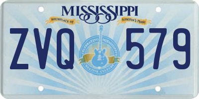MS license plate ZVQ579