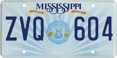 MS license plate ZVQ604