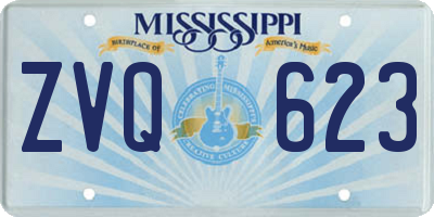 MS license plate ZVQ623