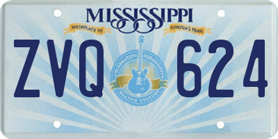 MS license plate ZVQ624