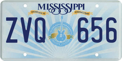 MS license plate ZVQ656