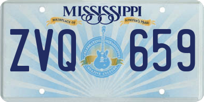 MS license plate ZVQ659