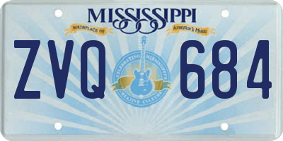 MS license plate ZVQ684