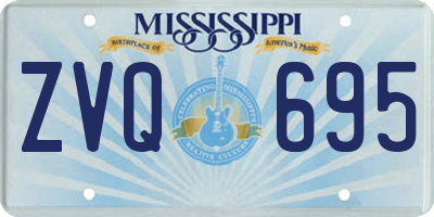 MS license plate ZVQ695