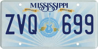 MS license plate ZVQ699