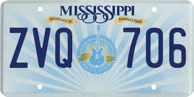 MS license plate ZVQ706