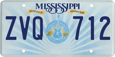 MS license plate ZVQ712