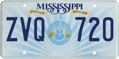MS license plate ZVQ720