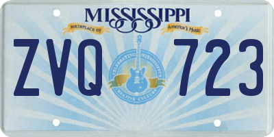 MS license plate ZVQ723