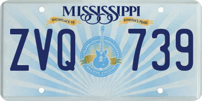 MS license plate ZVQ739