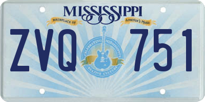 MS license plate ZVQ751