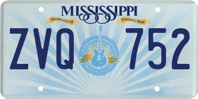 MS license plate ZVQ752