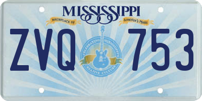 MS license plate ZVQ753