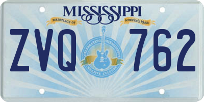 MS license plate ZVQ762