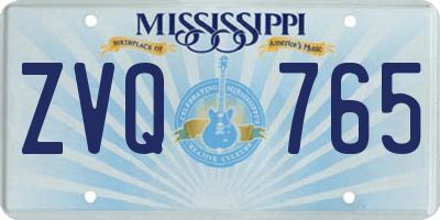 MS license plate ZVQ765