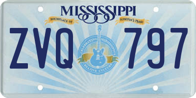 MS license plate ZVQ797