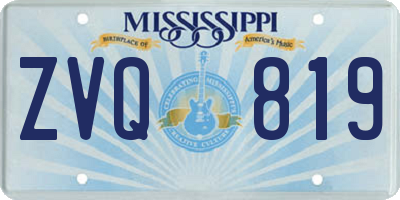 MS license plate ZVQ819