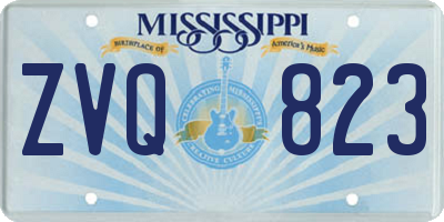 MS license plate ZVQ823