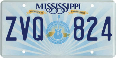 MS license plate ZVQ824