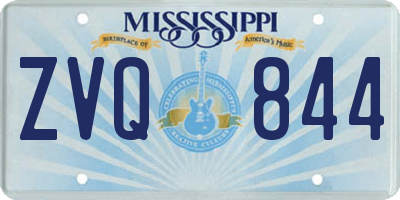 MS license plate ZVQ844
