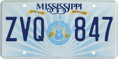 MS license plate ZVQ847
