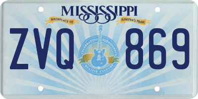 MS license plate ZVQ869