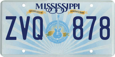 MS license plate ZVQ878
