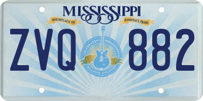 MS license plate ZVQ882