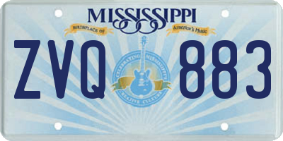 MS license plate ZVQ883