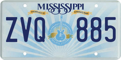 MS license plate ZVQ885